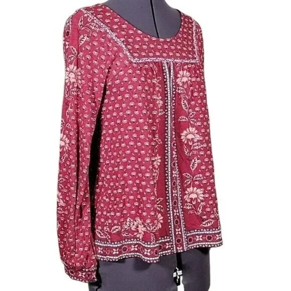 Style & Co Long Sleeve Peasant Top Sz XSP - Picture 2 of 12